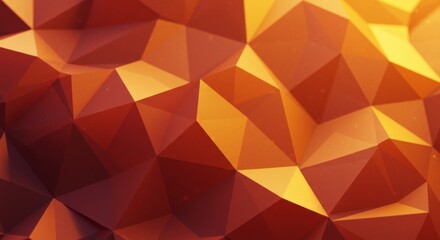 Obraz premium Autumn-themed abstract polygon background in warm tones