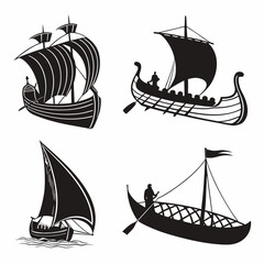 Ancient sailing ships and rowing boats ancient ships © Mithu