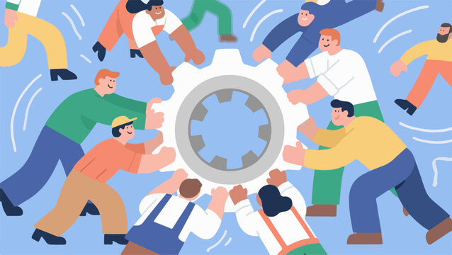 Teamwork Collaboration Concept Illustration