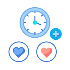 clock with heart