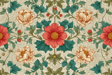 Background vintage flower. Seamless floral pattern. Abstract wallpaper