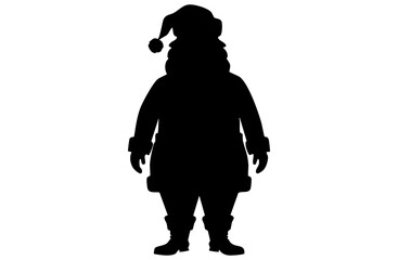 サンタクロースのシルエットイラスト