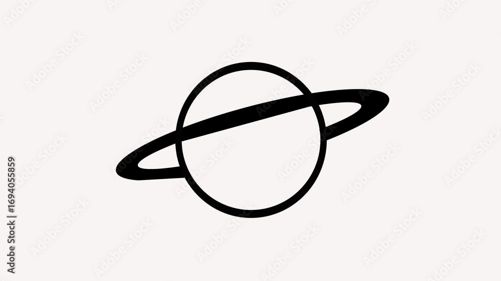 Aufkleber motion graphic of abstract black circular and oval shape patterns. abstract graphic animation of int