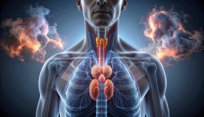 Anatomical representation of the human upper respiratory system