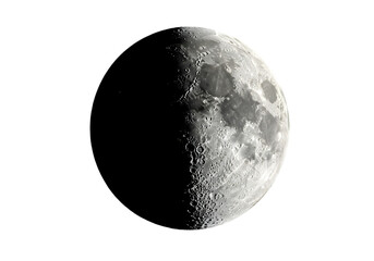 HalfMoon Celestial Body Lunar Phase Night Sky on transparent background