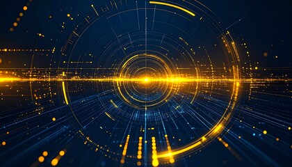 An abstract digital network with vibrant, interconnected lines and glowing circles, symbolizing innovation and technological advancement