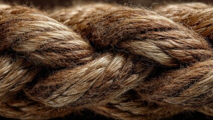 Close-up of braided rope texture