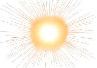Radiant Burst A Glowing Solar Flare Design Element on transparent background