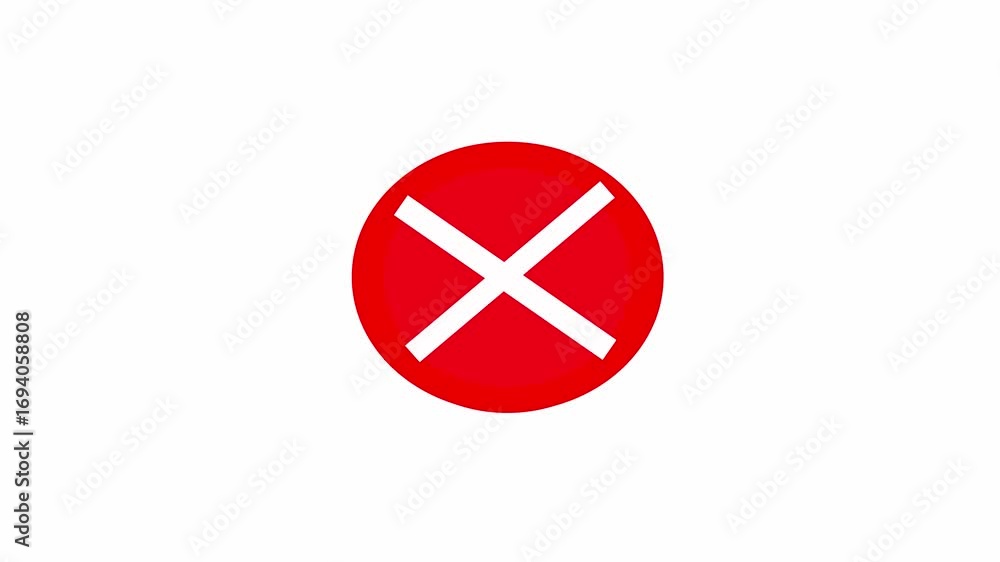 Aufkleber Red circle animation loop designed for motion graphics and visual identity. Animated red target loop graphic for video marketing and presentation intros.