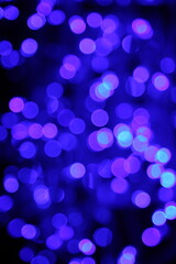 blue neon lights creating an atmosphere of coziness and approaching holiday