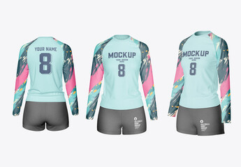 Women's Volleyball Jersey Mockup