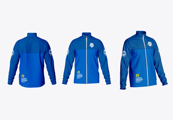 Two-Tone Fleece Jacket Mockup