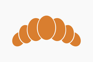 Croissant design element icon on white background. Bakery symbol vector illustration.