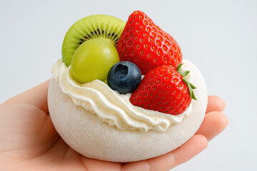 Delicious fruit dessert creation home kitchen food photography bright setting close-up culinary art