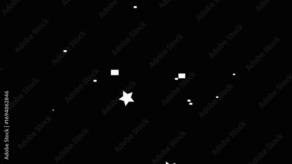 Poster starry night animation loop. celestial background design element for digital media and tv. animated 