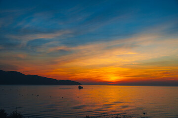 Refreshing Morning, Colorful Clouds, 