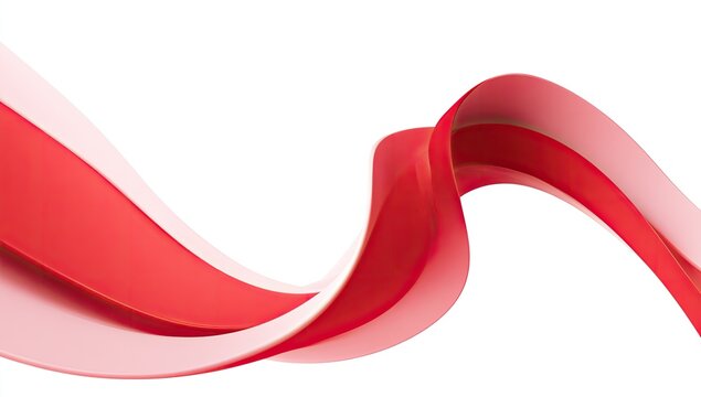 Abstract red and pink ribbon design
