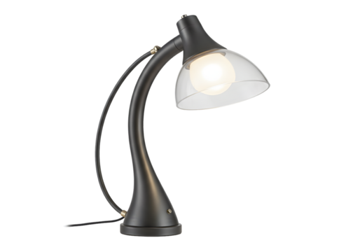 Sleek MidCentury Modern Desk Lamp Elegant Lighting Solution on transparent background