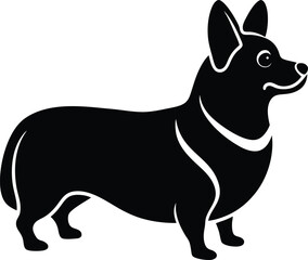 Pembroke silhouette on transparent backg