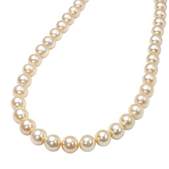Obraz premium Elegant pearl necklace craftsmanship close-up isolated on transparent background