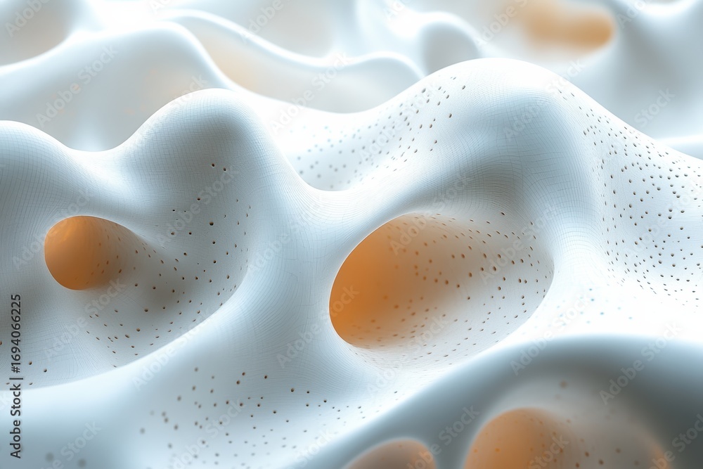 Aufkleber fluid forms create a minimalist abstract landscape with soft textures and subtle colors