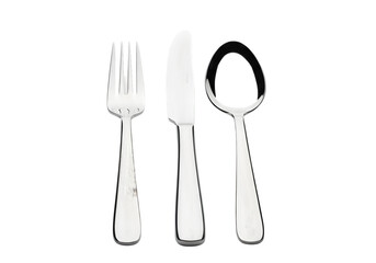 Elegant Cutlery Fork Knife Spoon  Perfect for Restaurant Menus  Culinary Designs on transparent background