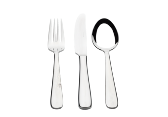 Elegant Cutlery Fork Knife Spoon  Perfect for Restaurant Menus  Culinary Designs on transparent background
