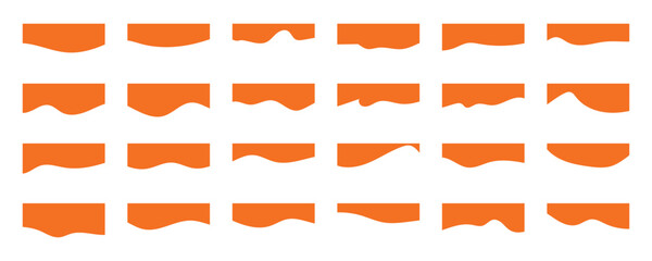 Collection of dividers shape templates. Modern separator header for website and app. Set of Template Dividers Shapes for Website. vector illustration