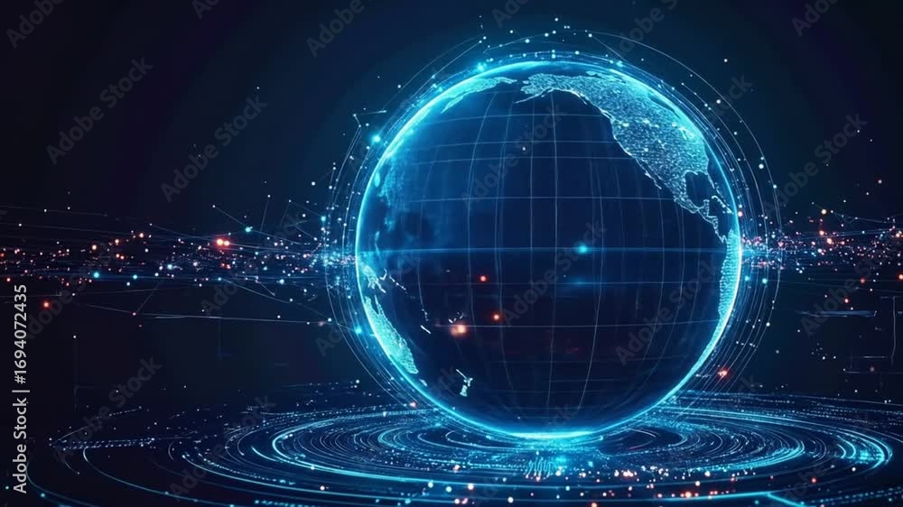Poster global digitalization: a futuristic visualization of worldwide data networks