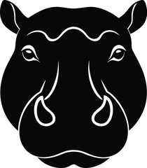 Hippo vector on transparent background