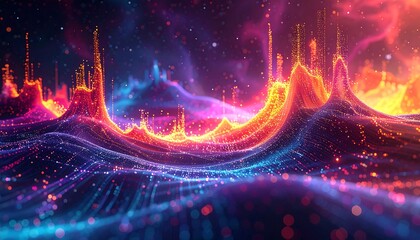 Abstract digital landscape with vibrant colors (3)