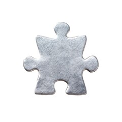 Fototapeta premium A Singular White Puzzle Piece Highlighted Against a Crisp Background, Capturing the Essence of Missing Links in a Larger Picture or Concept