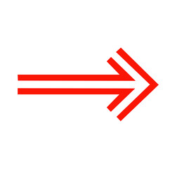 vector red arrow icon on white background