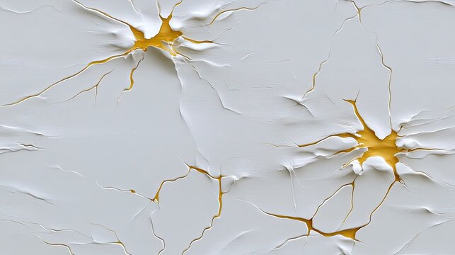 A dynamic splash of yellow paint covers a white background, creating an energetic and lively abstract composition perfect for artistic endeavors SEAMLESS PATTERN