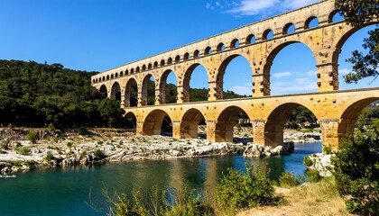 Obraz premium Ancient stone bridge over a river (5)