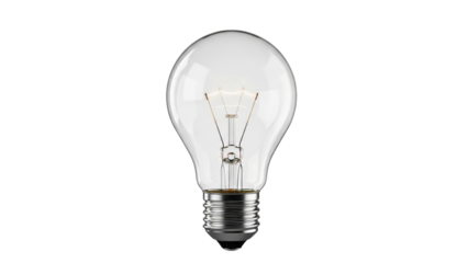 Light Bulb Electric Lamp Isolated on Transparent Background