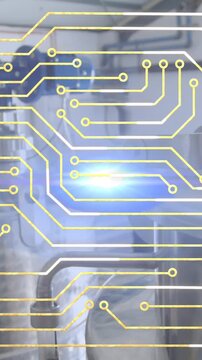 Animation of processor socket over refinery