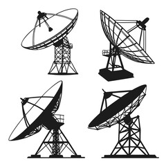 Satellite dishes communication towers technology antenna