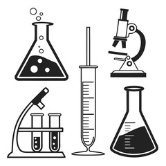 Science laboratory equipment flask beaker