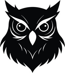 owl silhouette on transparent background
