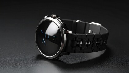 Modern smartwatch on dark surface