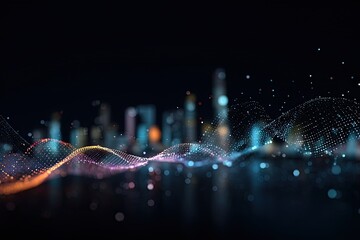 Abstract digital cityscape