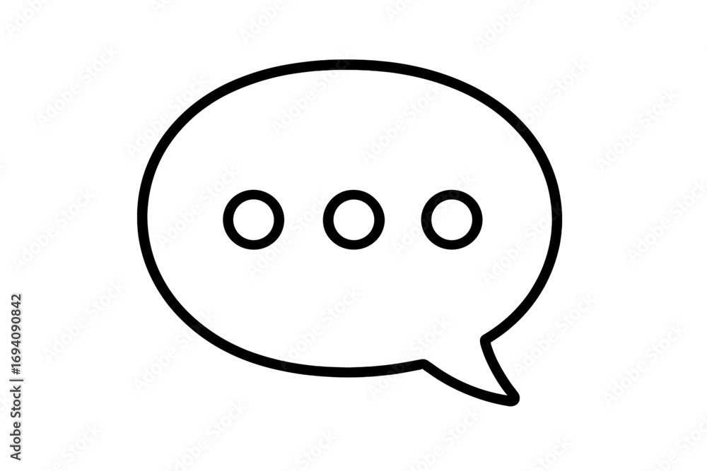Poster speech bubble icon vector. chat message typing symbol. dialogue, communication, comment or thinking 