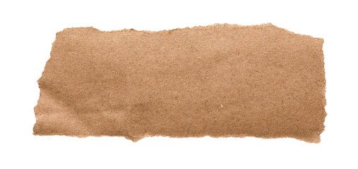 torn or ripped kraft paper isolated on transparent png background,realistic torn cardboard paper...