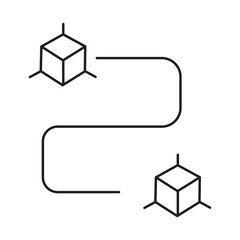 Digital Thread Twins Editable Stroke Icon