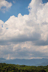 구름이 있는 여름 하늘