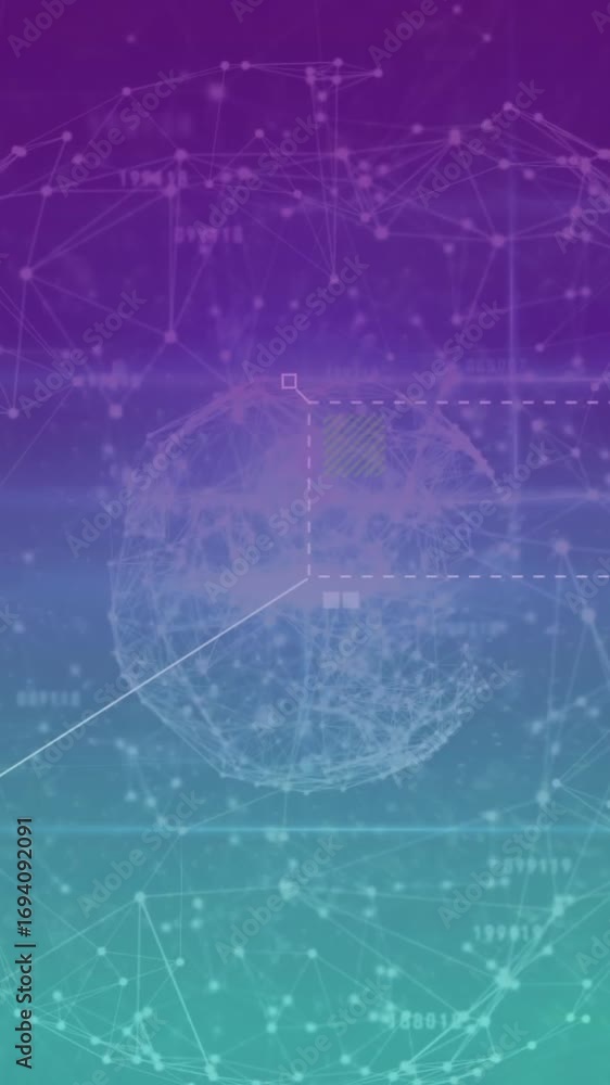 Poster animation of globe with network of connections