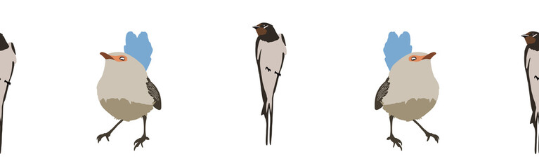 Naklejka premium Bird con border. Bird feather silhouette symbol. Bird border isolated on a white background