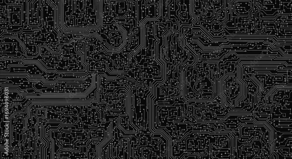 Wall mural intricate digital network circuit board pattern abstract technology background