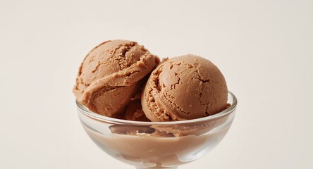 Two Spheres of Cocoa Delight in a Glass, A Simple Still Life Composed of Rounded Forms.